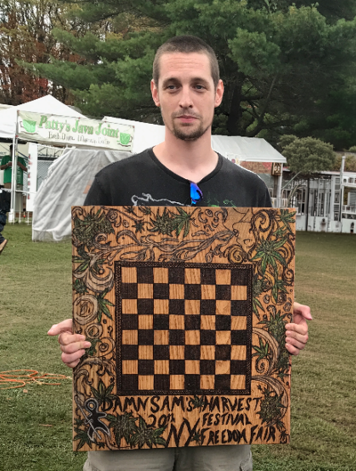 Mike, BronxB’s head grower, grew up in Blenheim and brings deep local roots to the farm. An award-winning cultivator, the photo shows his trophy for Best Purple Kush. Mike lives just down the road from Brian, and together they work to produce exceptional cannabis in the Northern Catskills.